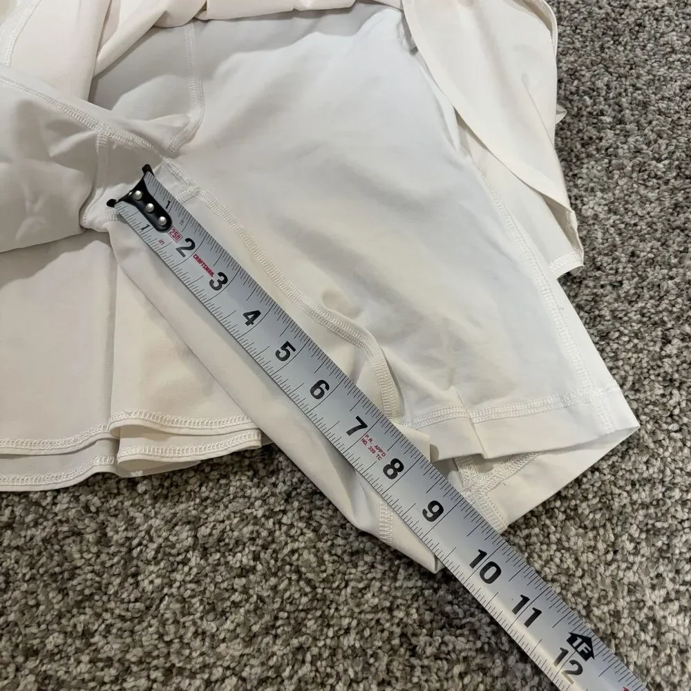 Lululemon Women’s Size 4 Court Rival High-Rise Skirt White Tennis Skort LW8AE3S